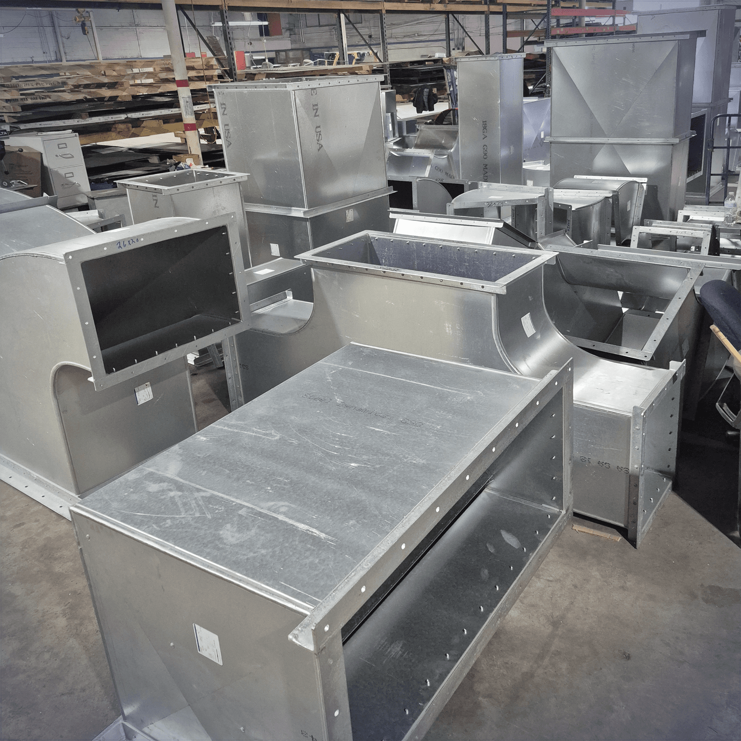 Duct fabrication work